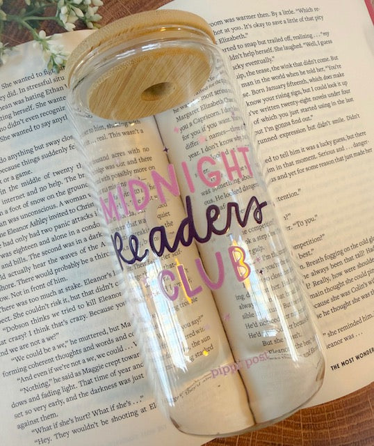 Midnight Readers Club Glass Tumbler