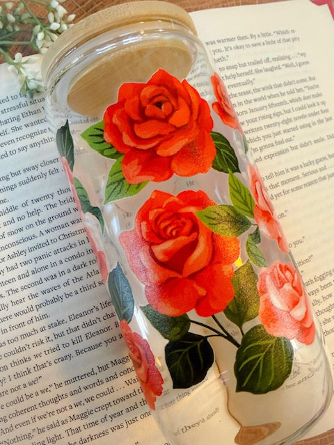 Roses Glass Tumbler
