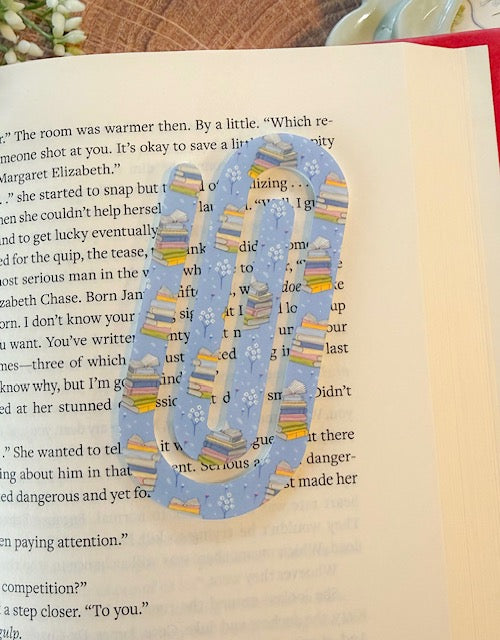 Book Stack Jumbo Paper Clip Bookmark