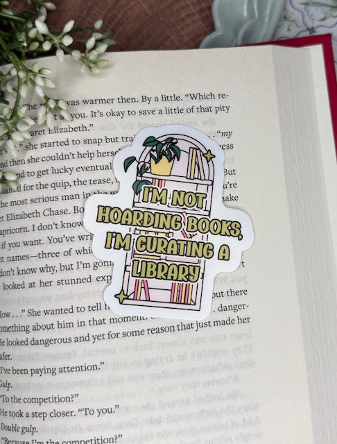 Hoarding Books Sticker